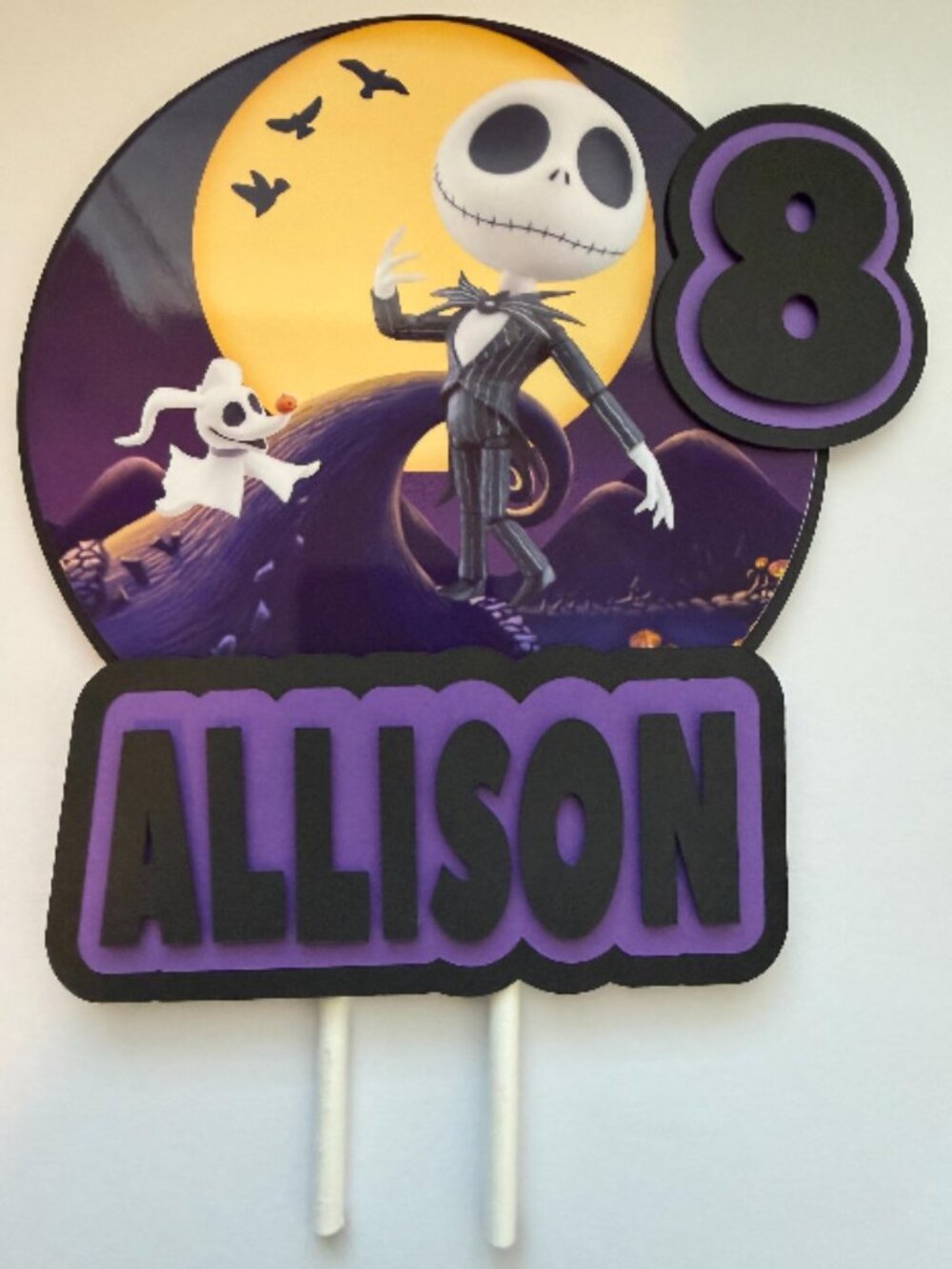Jack Skellington Customizable Cake Topper